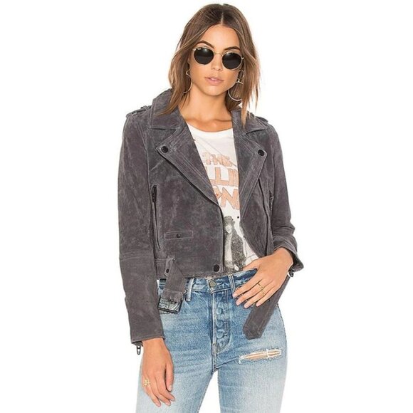 Andrew Marc Jackets & Blazers - Marc New York by Andrew Marc sz. M Suede Genuine Leather Belted Moto Jacket Coat